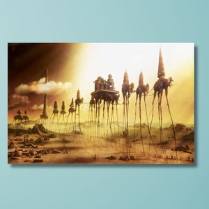 Salvador Dali Elephants by Caravan Canvas Print, Salvador Dali Caravan Poster, Dali Canvas Wall Art, Salvador Dali Paint,Salvador Dali Print