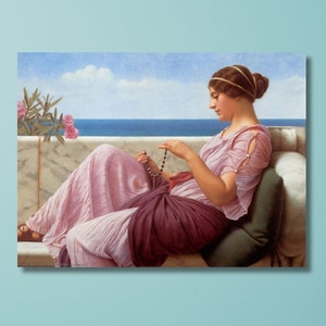 John William Canvas Wall Art,John William A Souvenir by John William Godward Canvas Wall Art,Poster/Artwork Painting/Reproduction Print Gift