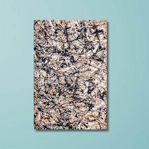 Jackson Pollock Canvas Wall Art – Abstract Drip Painting Print, Modern Colorful Wall Decor, Expressionist Style Home Artwork