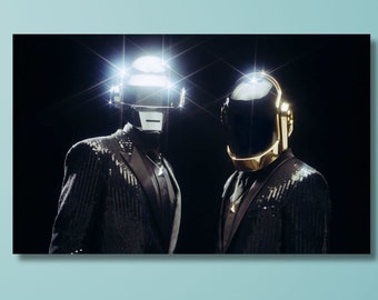 Daft Punk Poster, Daft Punk Canvas Print, Daft Punk Wall Art , Music Gifts, Music Wall Art, Music Group Poster Art, Daft Punk Music Poster