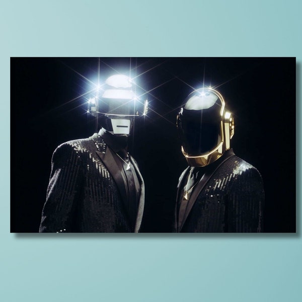 Daft Punk Poster, Daft Punk Canvas Print, Daft Punk Wall Art , Music Gifts, Music Wall Art, Music Group Poster Art, Daft Punk Music Poster