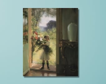 Jules-Alexis Muenier Canvas Wall Classical Art Modern Fine Art Print Home Decor From The Garden France 1863- 1942 Canvas Art Poster