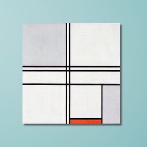 Piet Mondrian, Composition No.1: Gray-Red 1935, Piet Mondrian Poster, Modern Wall Art Print, Contemporary Art, Abstract Wall Design, Gift