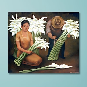 The Flower carrier,Diego Rivera The Flower Seller Wall Art, Famous Painting,Diego Rivera Framed Canvas, Flower Seller Wall Art,Framed Canvas