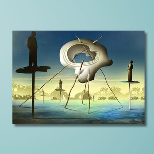 Salvador Dali Canvas Wall Art, Salvador Dali Poster, Reproduction Canvas Home Decor, Salvador Dali Print, Ready to Hang! Sea Canvas