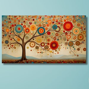 Tree of life Gustav Klimt Canvas Wall Art,Tree of life Framed Wall Art,Tree of life Poster, Extra Large Wall Art Tree of life Ready to Hang