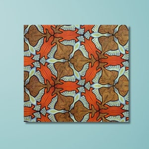 M.C. Escher Canvas Wall Art,By Maurits Cornelis Escher Surrealism Art, Exhibition Poster, M.C. Escher Print ,M.C.Escher,CANVAS READY to Hang