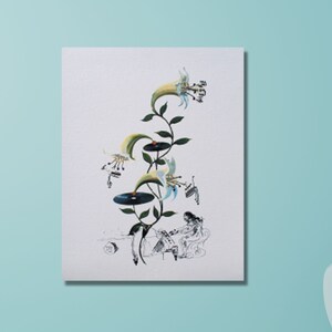 Salvador Dali Musical Canvas,Salvador Dali The Musical Lys Exhibition Poster Print Surrealism,Musical Lys Signed LITHOGRAPH,Ready To Hang