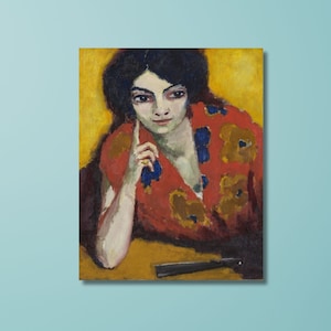 Kees van Dongen A Finger on her Cheek Art Print,Kees van Dongen Painting Art,Reproduction Print,Office Room Decor,Modern Canvas Wall Art