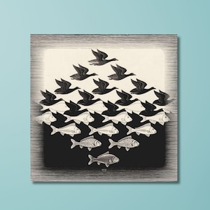 Escher sky and water Etsy Italia