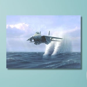 F-14 Military Plane Pattern Poster,F-14 Tomcat Fighter Jet Canvas Wall Art,Combat Aircraft Pattern Canvas,Home Order Products Wall Art, F-14