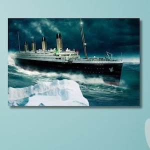 Titanic Canvas Wall Art, Titanic Canvas Decor, Titanic Custom Print, Titanic Poster,Titanic Wall Decor Titanic Memorabilia Art,Titanic Gifts