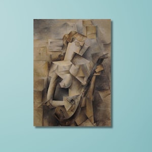 Picasso Girl with Mandolin Canvas Print: Cubist Wall Art