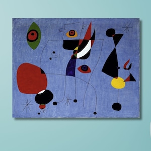 Affiche de Joan Miro, art abstrait surréaliste de Joan Miró, art mural sur toile Joan Miro, toile abstraite, art mural surréaliste, toile surréaliste enveloppée, art de Miro