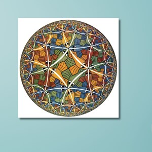 Escher Canvas Wall Art,Maurits Cornelis Escher,Home office Decor,Modern Relativity,Reproduction Print,Abstract Art,Escher Poster,Vintage Art