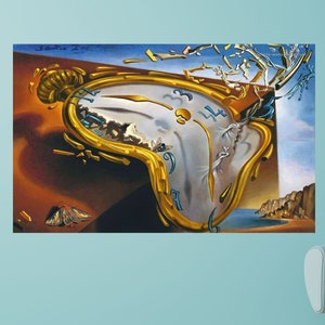 Pôster em tela de Salvador Dalí – "Relógio macio no momento da primeira explosão", 1954, impressão artística surrealista, decoração de parede com relógio derretido, presentes/15