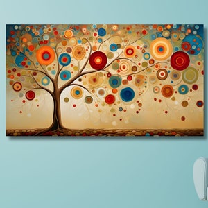 Tree of life Gustav Klimt Canvas Wall Art,Tree of life Framed Wall Art,Tree of life Poster, Extra Large Wall Art Tree of life Ready to Hang