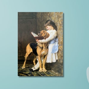 Briton Riviere Compulsory Education (1887) Poster Art Canvas Print,modern picture art,vintage psoter Art Print,Briton Riviere Artworks/123