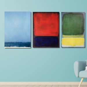Set Of 3 Mark Rothko Canvas Print, Mark Rothko Wall Arts, Mark Rothko Print, Abstract Art Print, Rothko Reproduction Poster, Minimalist Art