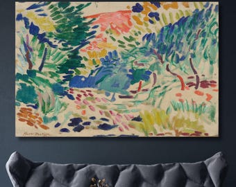Henri Matisse, paisagem em Collioure, arte de parede em tela, impressão colorida de fauvismo, reprodução de arte moderna, arte de decoração de parede vintage vibrante