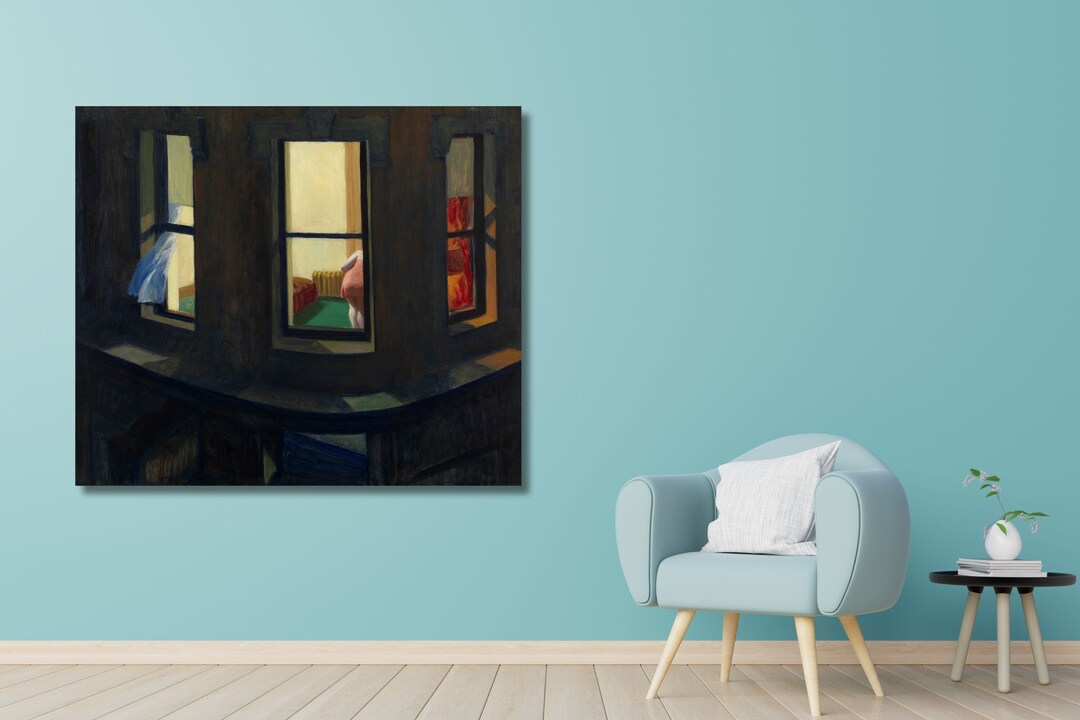 Reproduction Toile "People In The Sun" Edward Hopper | Format 40x64cm Avec Cadre Noir | Déco Murale Moderne - 9
