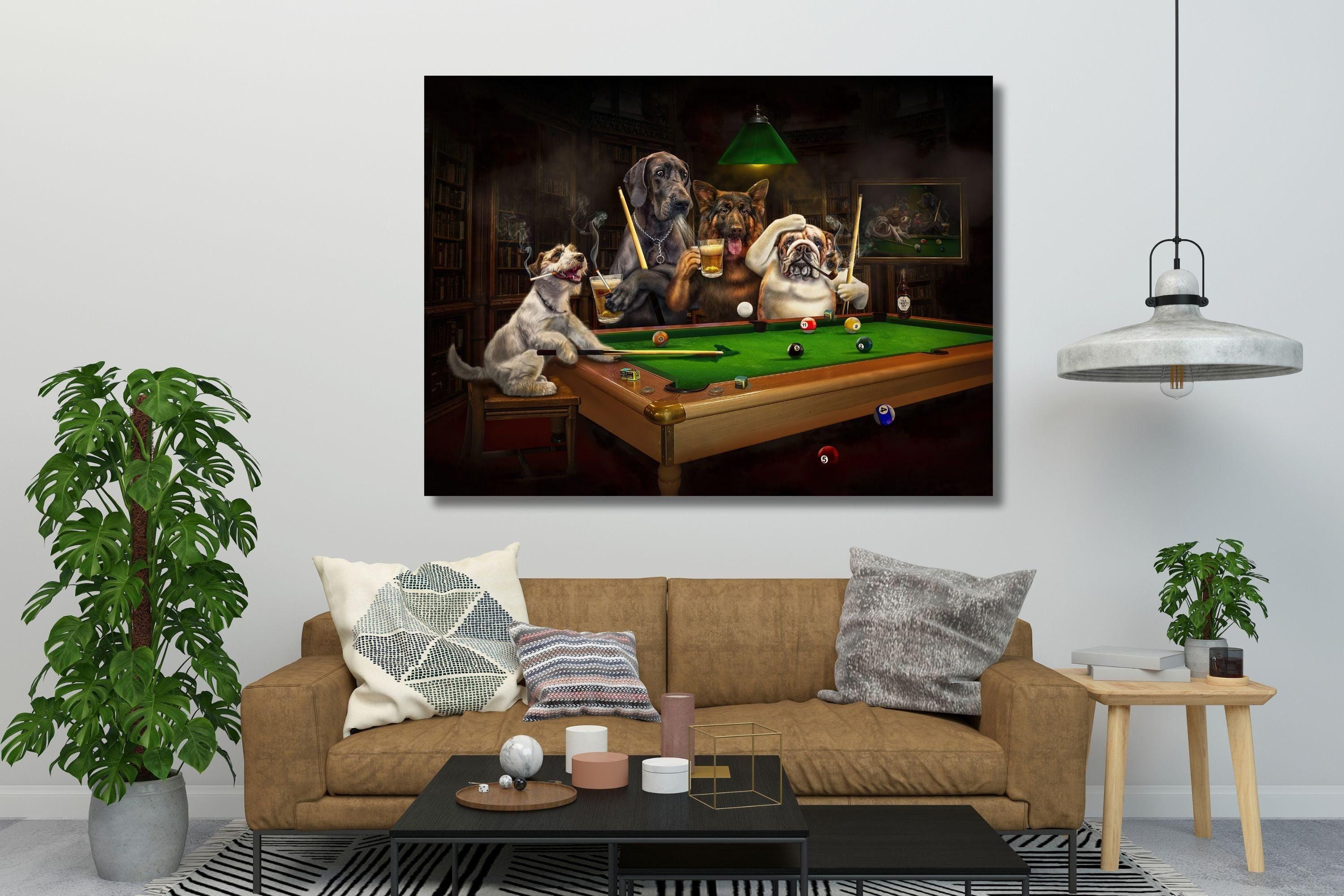Impression Sur Toile 5 Pièces Couleur De Billard Avec Cadre 150 X 100 Cm Tableau Mural Image Moderne Photo Décoration Murale Artistique Photographie
