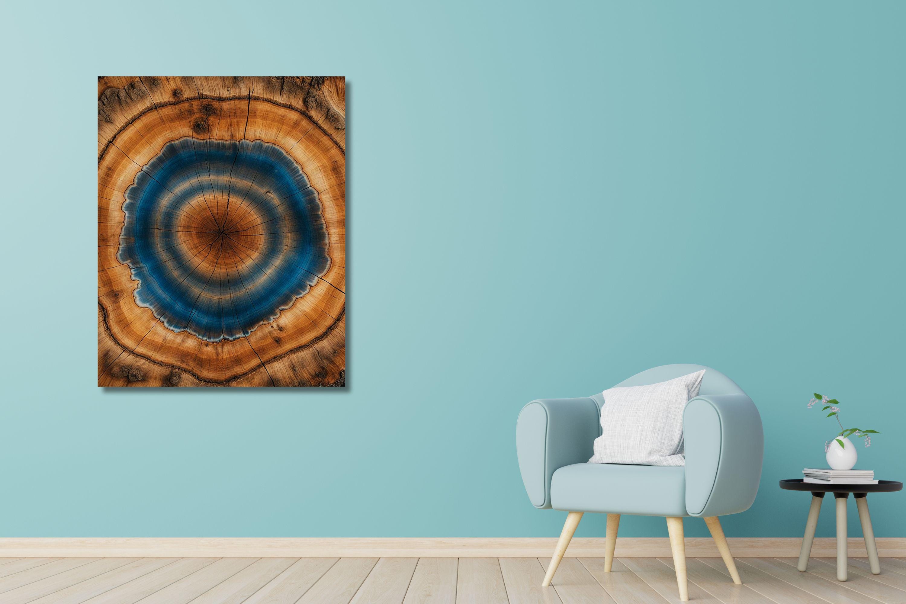 Elegant Natural Art,Wood Texture Art,Bedroom Decor,Wood Crack Wall Decor,Colorful Tree Ring Wall Art,Wood Ring Canvas,Modern Home Decor/103