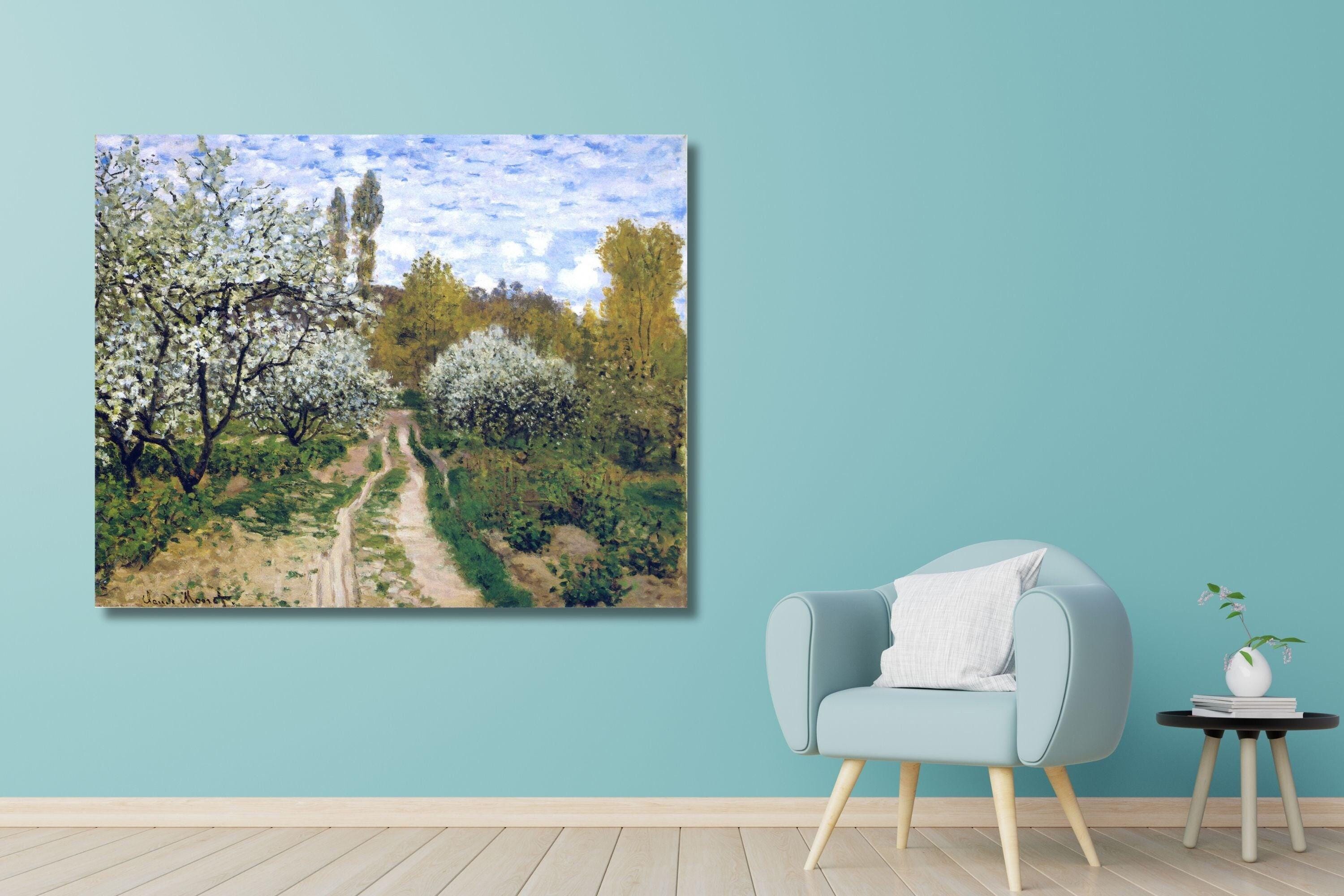モネの花咲くリンゴの木 キャンバスプリント：印象派の壁画 - Etsy 日本