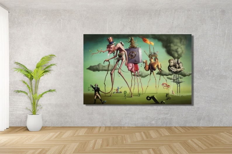Salvador Dali Wall Décor Salvador Dali Print on Canvas the - Etsy