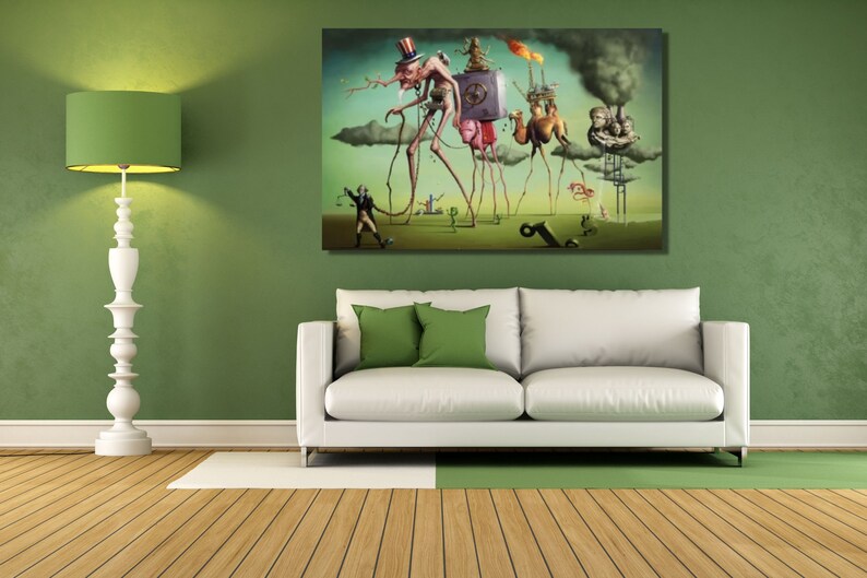 Salvador Dali Wall Décor Salvador Dali Print on Canvas the - Etsy