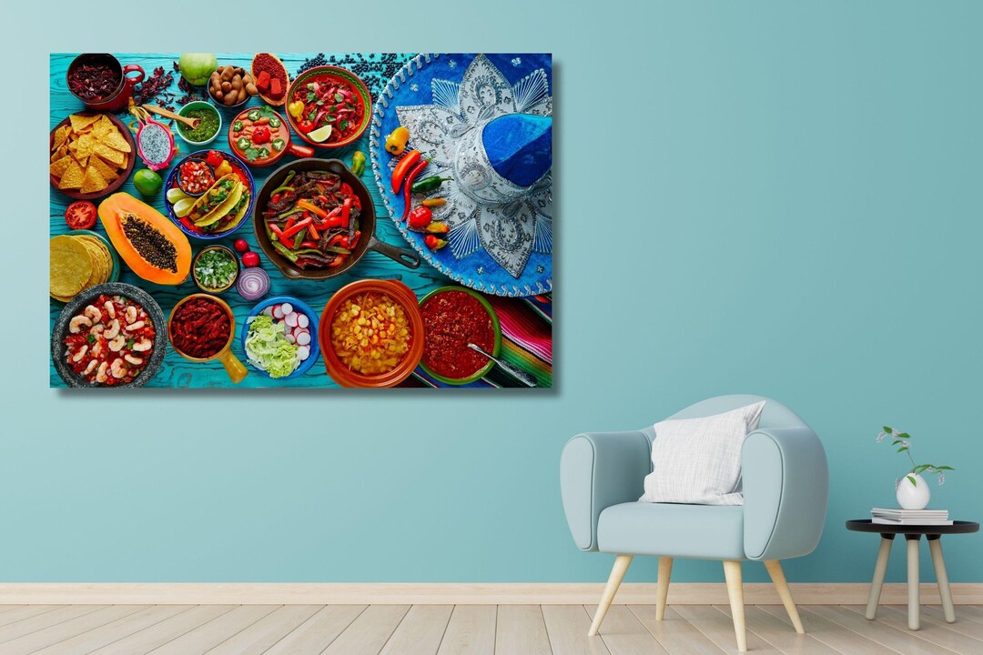 Mexican Food Fresh Vegetables Fruit Canvas Wall Art Print,kitchen Wall ...
