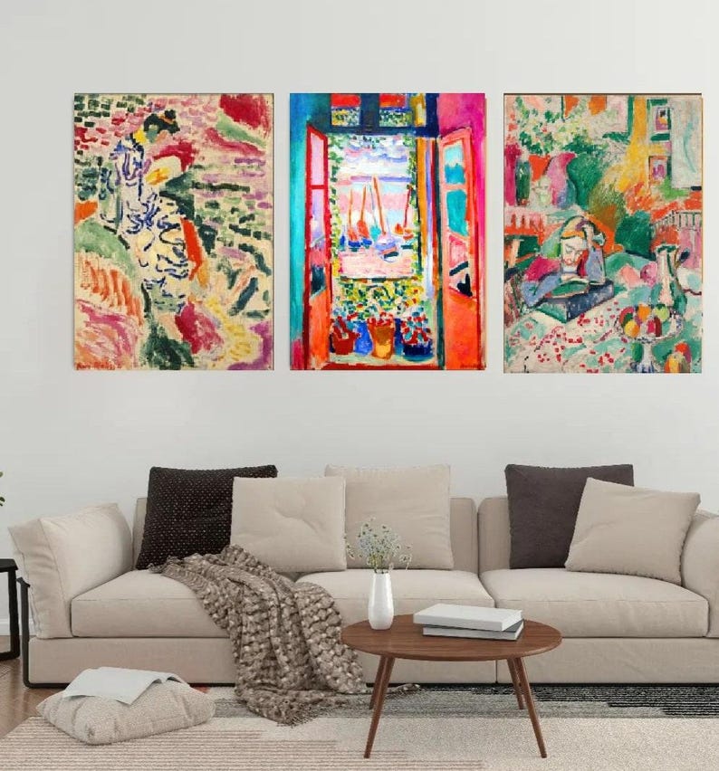Henri Matisse Canvas Print Set: Gallery Wall Art, Landscape Gift image 2