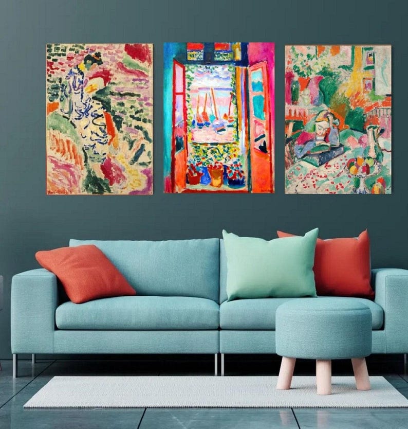Henri Matisse Canvas Print Set: Gallery Wall Art, Landscape Gift image 1