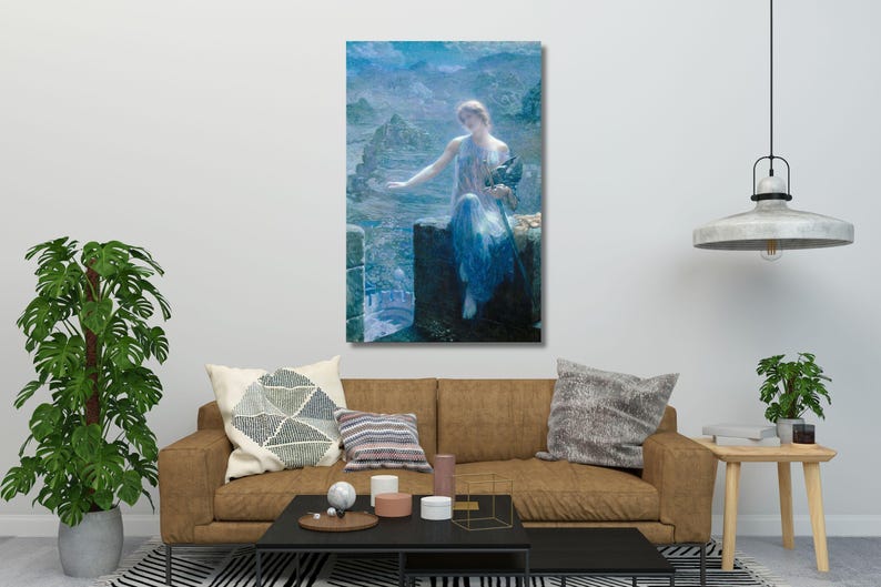 Edward Robert Hughes the Valkyrie's Vigil Canvas Box Art,edward Robert