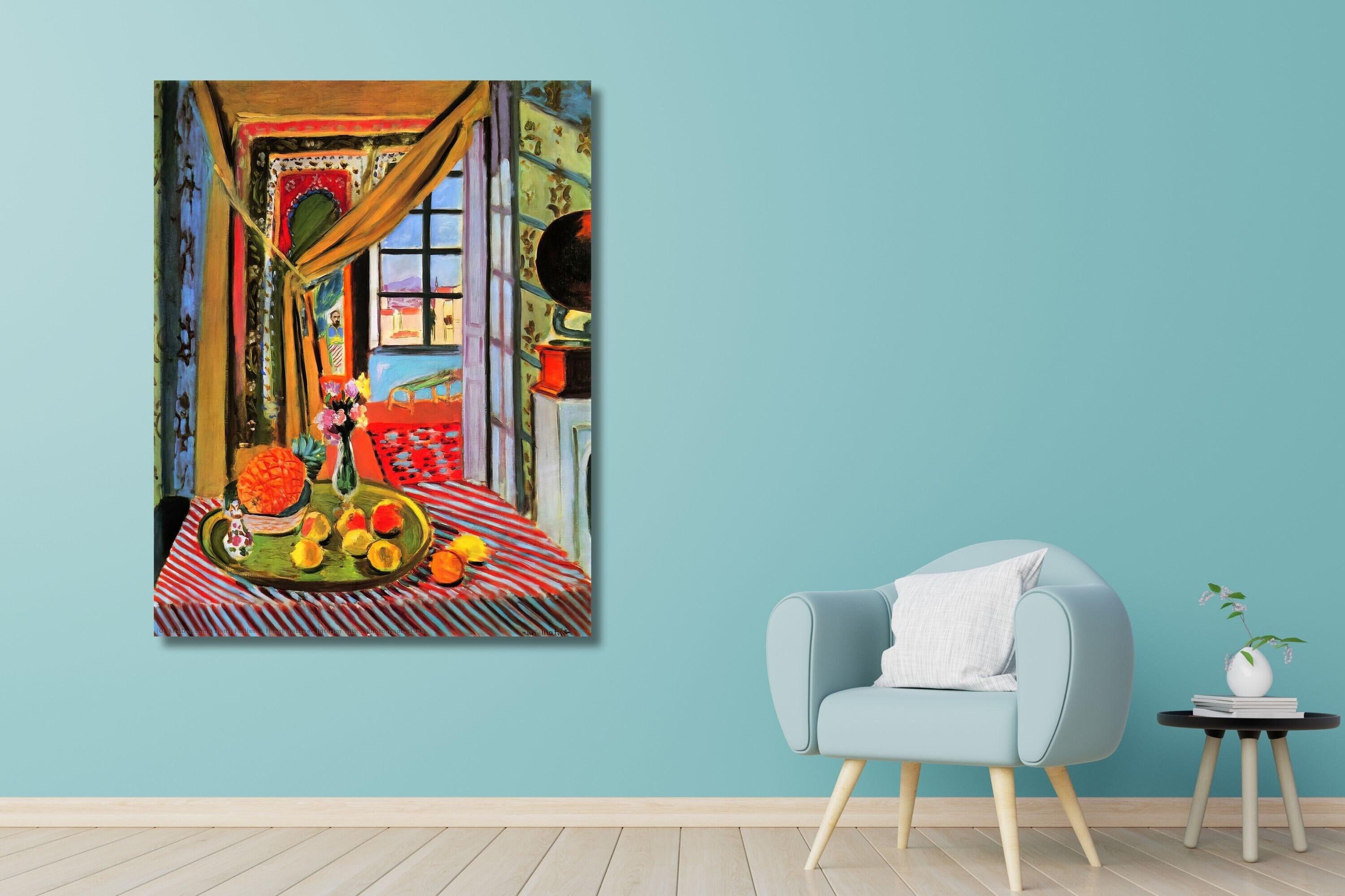 Henri Matisse 'interior at Nice' Canvas Art Print: Colorful Home