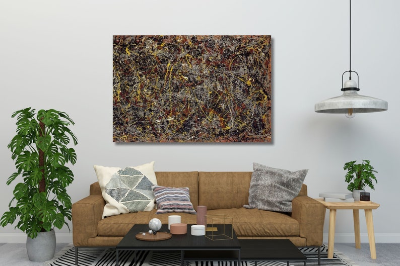 Poster Jackson Pollock – Impression Sur Toile 20x30 Cm – Décoration Murale Moderne Pour Salon, Bureau – Idée Cadeau Artistique