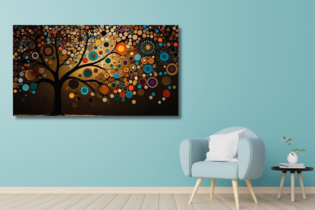 Gustav Klimt Tree of Life Canvas Art: Extra Large Framed Poster - Etsy