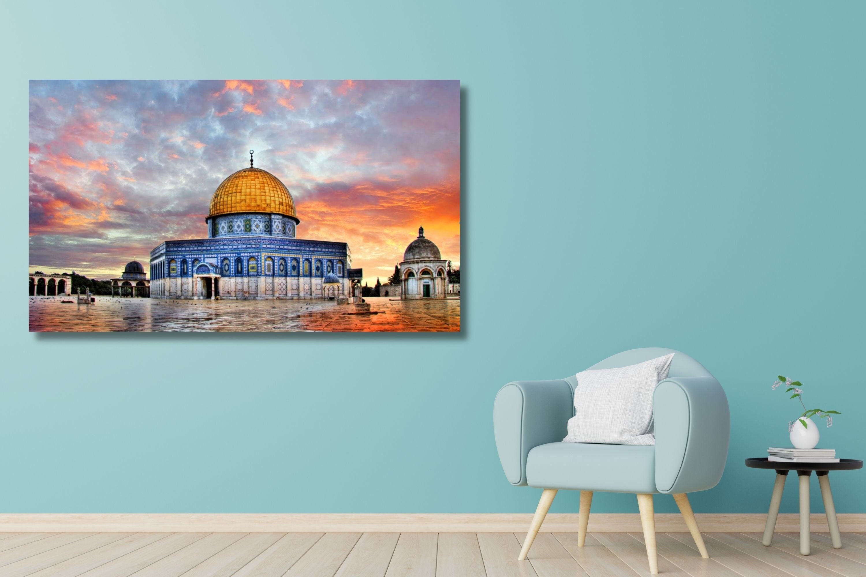 Masjid Aqsa Ready To Hang POSTER, Kaaba, Kaaba Wall Decor, Muslim Wall Art, Muslim Housewarming Printed, Islamic Poster, Mosque Canvas Print