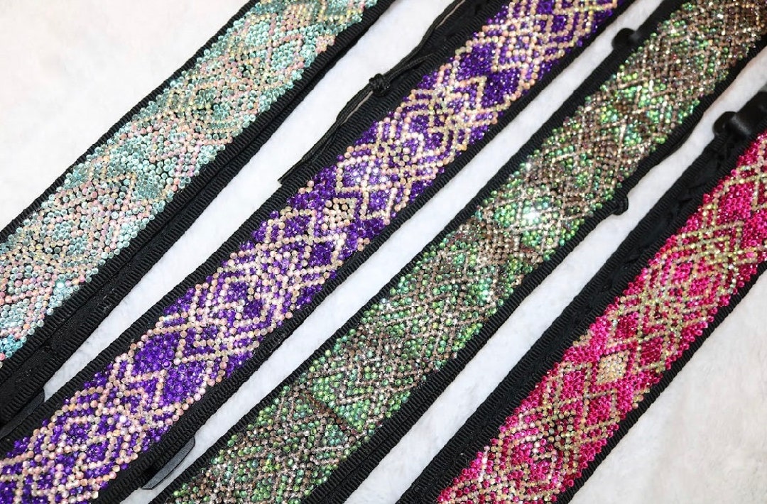 Rhinestone Guitar Strap Etsy