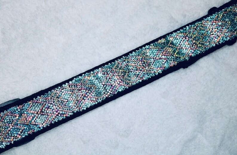 Rhinestone Guitar Strap Etsy