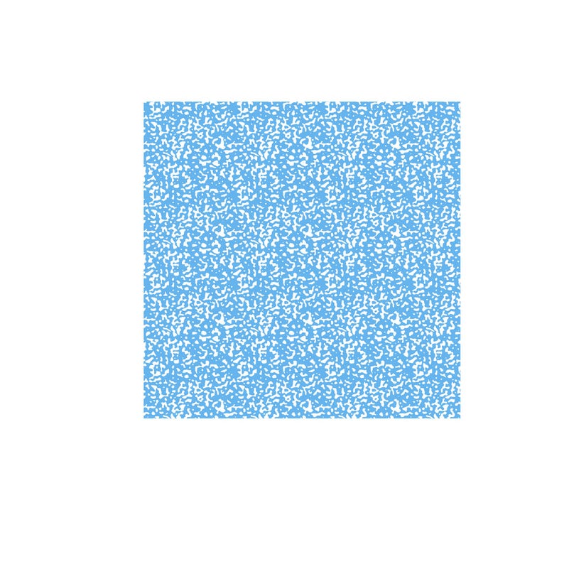 May include: A square, light blue background with a speckled white pattern. The design is a repeating pattern of small white dots on a solid blue field. The overall effect is a textured, speckled appearance.