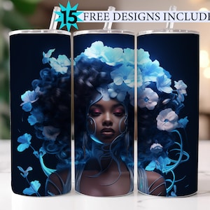 3D Tumbler Wrap Sublimation, Floral Wild Floral Illusion File 20oz Skinny Straight Tumbler Wrap, PNG 300 Dpi, Commercial Use