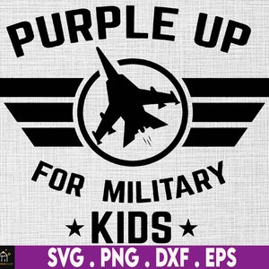 Purple Up SVG, Purple Up voor militaire kinderen SVG, Militair kind SVG, Militair kindmaandshirt