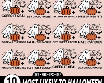 Most Likely To Halloween Svg Bundle, Halloween SVG, Halloween family shirt, Most likely halloween, funny halloween SVG, Most likely to SVG