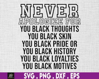 Nunca te disculpes por cómo reaccionan los demás ante tu fuerza SVG / Archivos descargables / svg, png, jpg, dxf, ai, eps, pdf