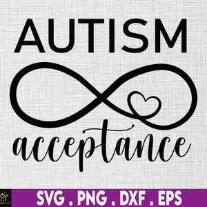 Infinity autisme liefde acceptatie SVG, autisme hart puzzel SVG, puzzelstukje, ondersteuning van autisme, 2 april SVG, autisme bewustzijn, autisme trots SVG