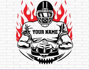 Football Player Svg | Personalized Name | Football Name Svg | Football Shirt | Football Season | Sublimation Designs | Png Eps Dxf Ai