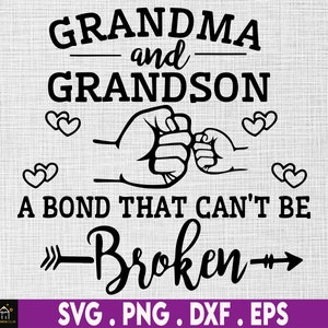 Vovó e Neto Um vínculo que pode ser quebrado Svg, Fist Bump Svg, Vovó engraçada Svg, Feliz Dia das Mães Svg, Vovó Svg, Presente para ela