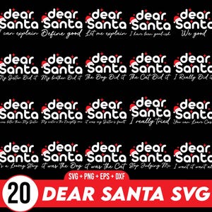 Dear Santa Svg-bundel, bijpassende familie kerstbundel SVG, bijpassende familie kerstshirts SVG, grappige familie kerstshirts svg