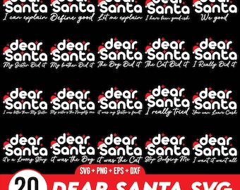 Paquete de SVG de Querido Papá Noel, paquete de SVG de Navidad familiar a juego, camisetas navideñas familiares a juego SVG, divertidas camisetas navideñas familiares svg